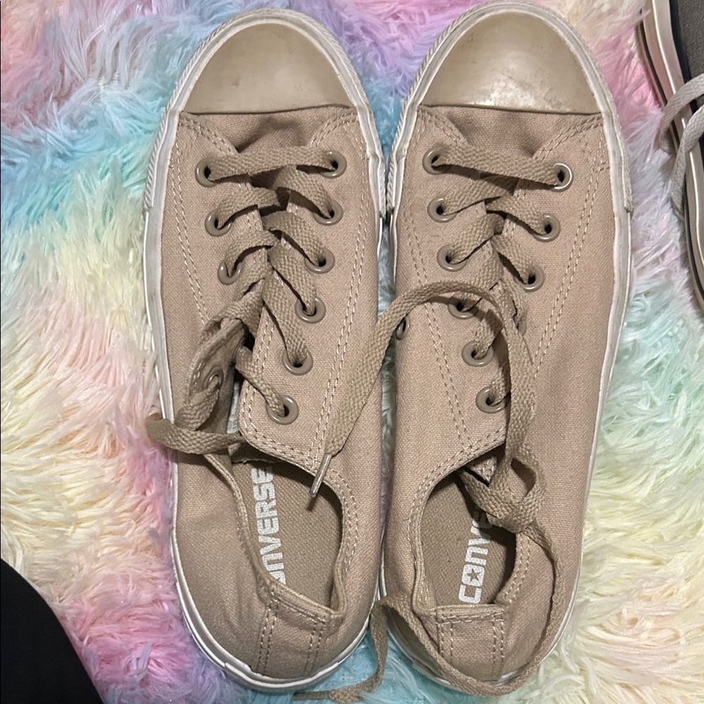 Converse Light Brown Canvas Sneakers